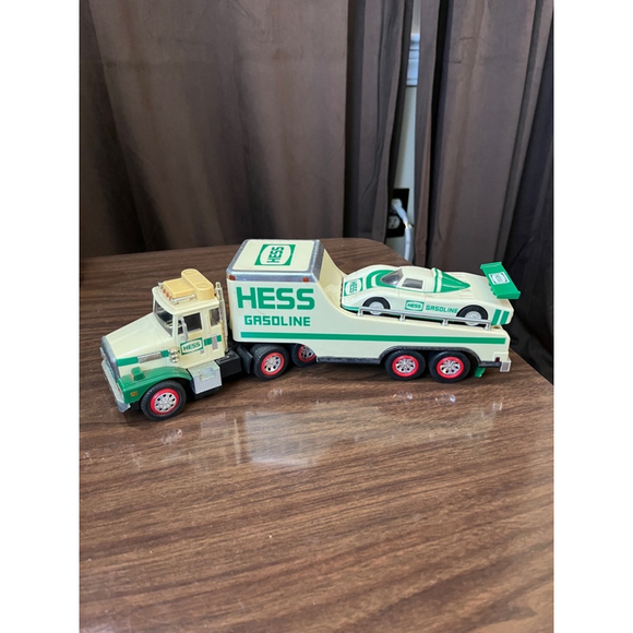 Hess Toy Truck and Car 1988 White Green - Picture 4 of 5